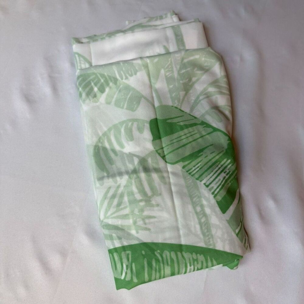 2-Panels Set Sheer Palm Tree Drape Curtains - 52" x 96" - Picture 2 of 4
